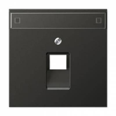 Płytka centralna RJ11/RJ45, 1-krotna, antracytowy