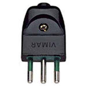 Wtyczka, standard włoski S11, czarna
