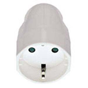 Gniazdo na przewód, standard niemiecki, biały