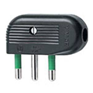 2P+E 16A 90°-plug black