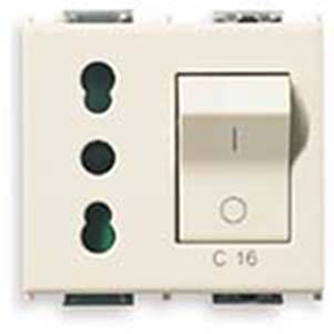 2P+E 16A P17/11 outlet+C16 CB