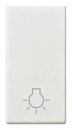 Klawisz, symbol - lampka, 1M, biały