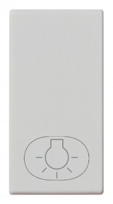 Klawisz, symbol - lampka, 1M, srebrny