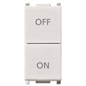 2 niezależne przyciski 1P, NO+NC 10A, symbol - OFF+ON, 1M, biały