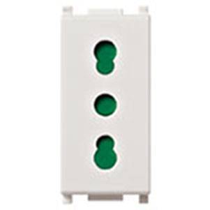 Gniazdo 2P+E, 16A, standard P17/11, 1M, biały