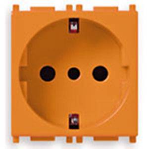 Gniazdo 2P+E, 16A, standard P30, 2M, pomarańczowy