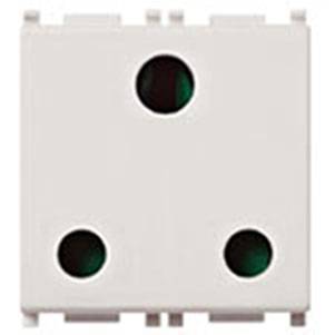 Gniazdo 2P+E, 16A, standard angielski, SICURY, 2M, biały