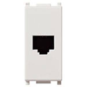 Gniazdo telefoniczne, RJ12, 1M, biały
