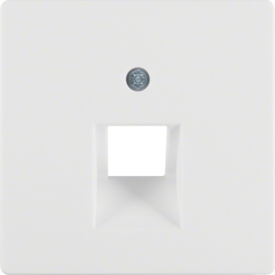 Q.1/Q.3 Element centralny do gniazda telefonicznego lub internetowego pojedynczego; śnieżnobiały, aksamit 14076089