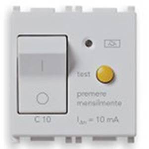 Wyłącznik różnocowo-prądowy 1P+N, 10mA, C10, 2M, srebrny