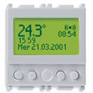 Zegar  alarmem, 120-230V, 2M, srebrny