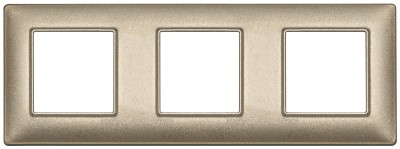 Ramka ozdobna, technopolimer 6M (2+2+2) 71mm metall.bronze