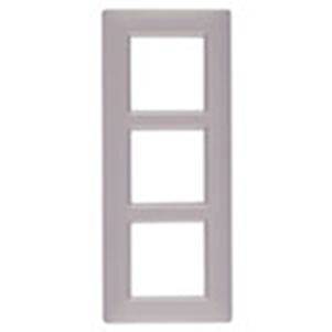 Ramka ozdobna, technopolimer, 6M (2+2+2), matowy nikiel