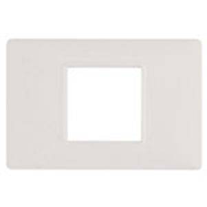 Ramka ozdobna, technopolimer, 2M-centr., granitowy biały