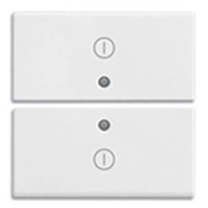 2 przyciski, 2M, symbol I/O, biały