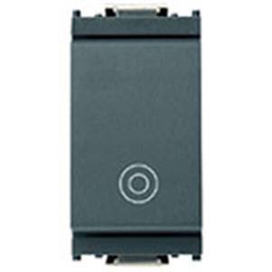 Przycisk 1P, NO, 10A, symbol ogólny, 1M, antracyt