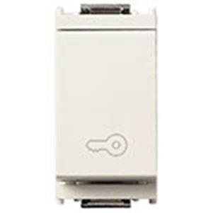 Przycisk 1P, NO, 10A, symbol - klucz, 1M, biały