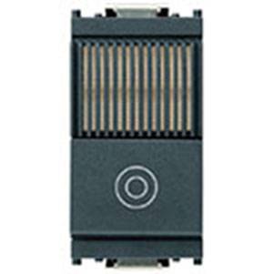 Przycisk 1P, NO, 10A, symbol ogólny, wskaźnik biały, 1M, antracyt