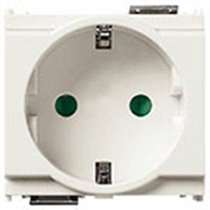 Gniazdo 2P+E, 16A, standard niemiecki, SICURY, 2M, biały