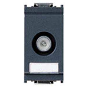 Gniazdo antenowe TV-RD-SAT, męskie, przelotowe, 10dB, 1M, antracyt