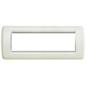 Ramka ozdobna, Round, metal, 6M, kość słoniowa