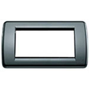 Ramka ozdobna, Round, technopolimer, 4M, grafitowy szary