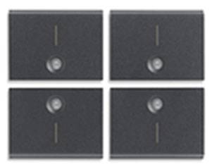 4 przyciski, 1M, symbol I, antracyt