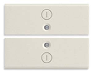 2 przyciski 2M, symbol I/O, białe