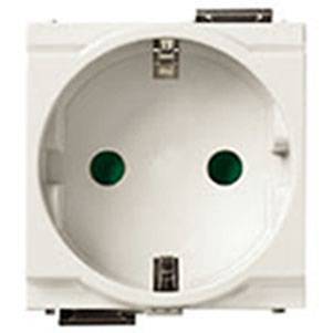 Gniazdo 2P+E, 16A, standard niemiecki, SICURY, 2M-zmniejszony, biały