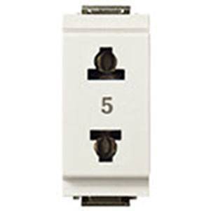Gniazdo 2P, 15A, standard amerykański, ø4,8mm, 1M, biały