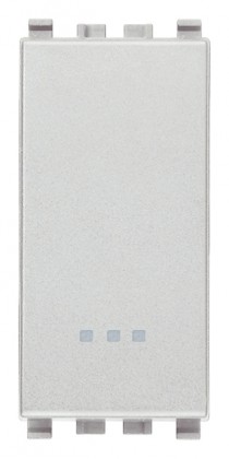 Łącznik jednobiegunowy, 1P, 16AX, 1M, srebrny