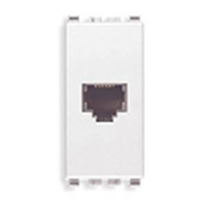 Gniazdo telefoniczne, RJ12, 1M, biały
