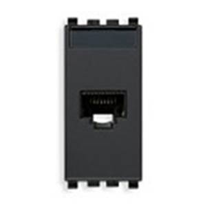 Gniazdo komputerowe, RJ45, kat.5e, Netsafe UTP110, 1M, antracyt