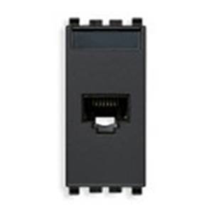 Gniazdo komputerowe, RJ45, kat.6, UTP110, 1M, antracyt