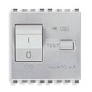 Wyłącznik różnocowo-prądowy 1P+N, 10mA, C10, 2M, srebrny