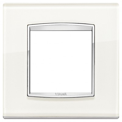 Ramka ozdobna Classic CHROME, 2M, szkło kryształowe, lodowy biały