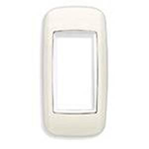 Ramka ozdobna, Round, metal lakierowany, 1M, arktyczny biały