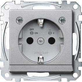 GNIAZDO SCH.Z POD.Z MOD LED ALU S.M., Kod produktu: ME-MTN2304-0460