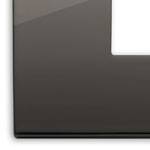 Ramka ozdobna Classic, 8M (dwa rzędy po 4M), metalowa, czarny chrom