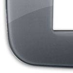 Ramka ozdobna Round, 2M-centralnie (do puszki 3M),, Reflex, szary