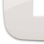 Ramka ozdobna Round, 4M, technopolimer, kość słoniowa