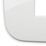 Ramka ozdobna Round, 8 (4+4)M, technopolimer, biały