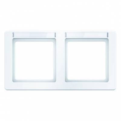 Ramka 2-krotna pozioma z polem opisowym; śnieżnobiały, aksamit; Q.1 Numer katalogowy: 10226019