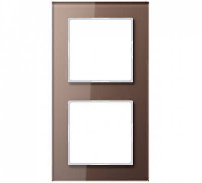 Ramka 2-krotna, szkło mokka