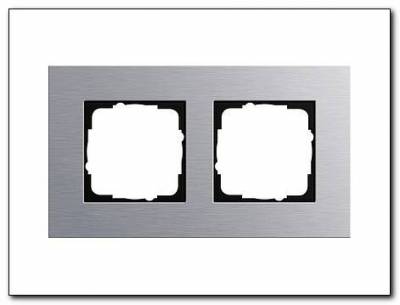 Ramka podwójna Gira Esprit aluminium