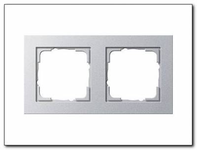 Ramka podwójna Gira E2 kolor alu