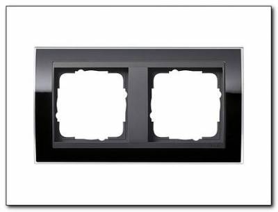 Ramka podwójna antracytowy Gira Event Clear czarny