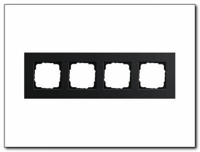 Ramka poczwórna Gira Esprit aluminium czarne