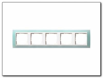 Ramka pięciokrotna do białych Gira Event Opaque seledynowe