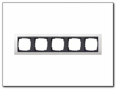 Ramka pięciokrotna antracytowy Gira Event biały